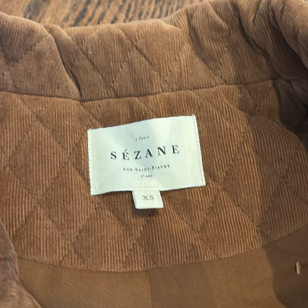 Sezane Brown Quilted Utility Jacket - image 6